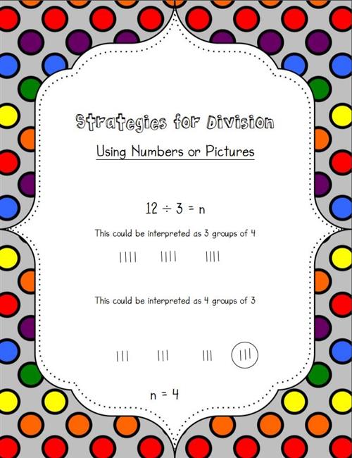 Division Using Numbers or Pictures 